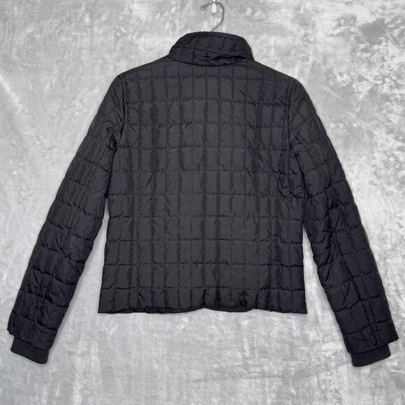 J.Crew Jacket Womens Small Black Quilted Down Puffer Stand Collar Style 97326 - Picture 3 of 10